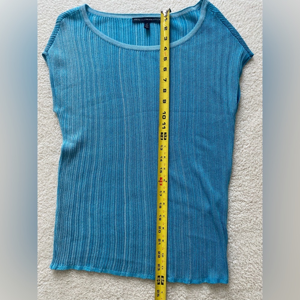 WHBM blue metallic sweater